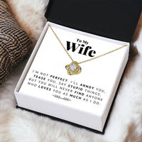 I'm Not Perfect I'll Ann Love Knot Necklace