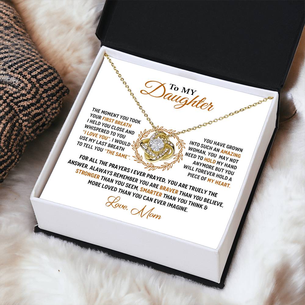 To My Daughter Love Knot Necklace💓 Love Knot Necklace
