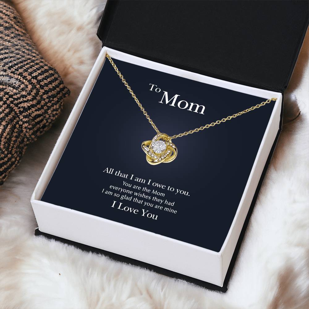 I Owe To You Love Knot Necklace