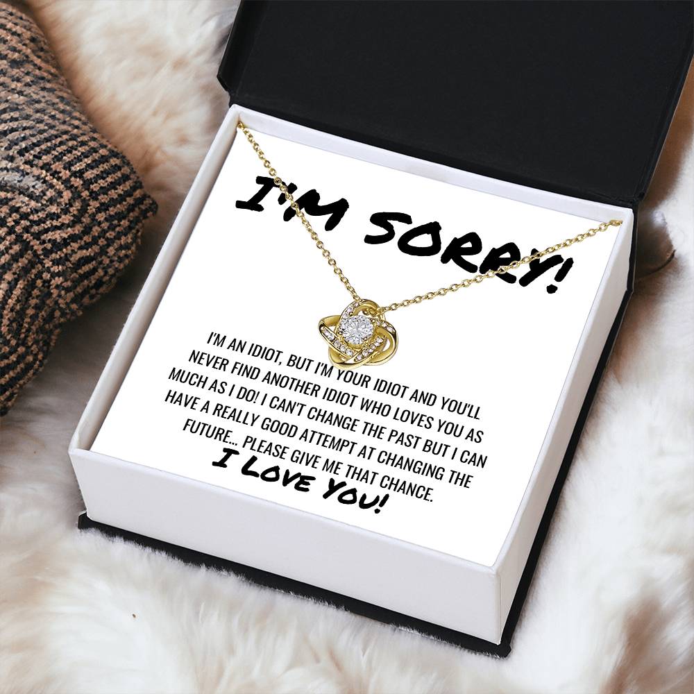 Sorry Apology Necklace 8 Love Knot Necklace