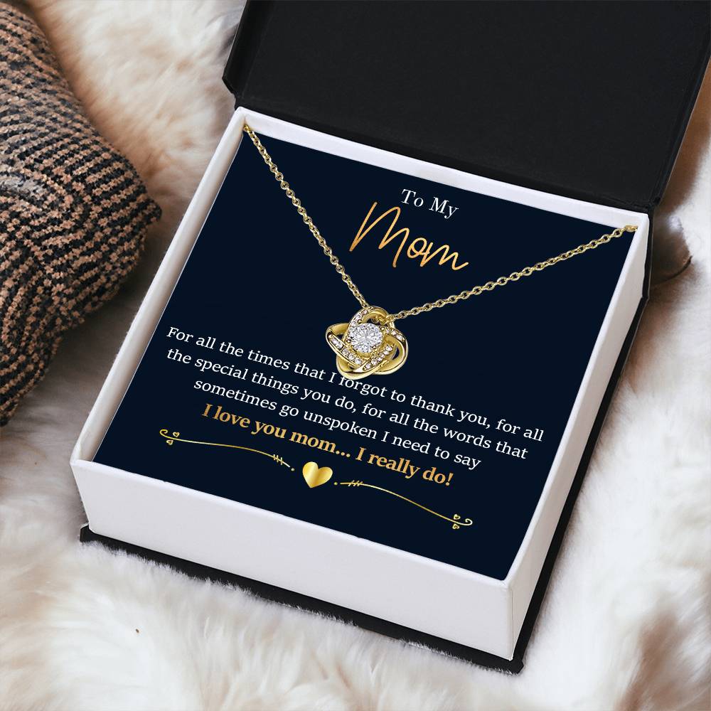 Mom - For All The Times 1 Love Knot Necklace