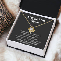 To My Beautiful Mom - Heart Melt Message Love Knot Necklace 1 Love Knot Necklace