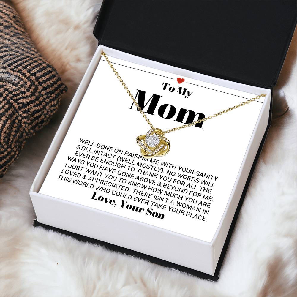 Funny Heartwarming Mother's Day Gift Love Knot Necklace