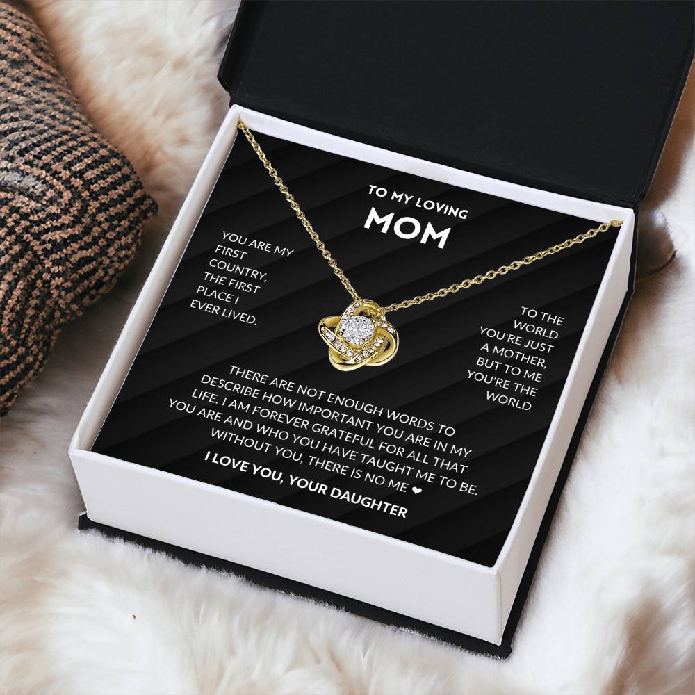 Without You There's No Me - Mother's Day Ne Love Knot Necklace