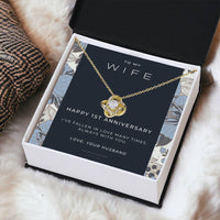 1 Year Anniversary Gift For Wife  1 Year Anniversary Gifts  1 Year Wedding Anniversary Gift Ideas  1St Wedding Anniversary Gift F(7) Love Knot Necklace