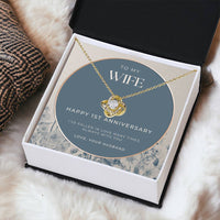 1 Year Anniversary Gift For Wife  1 Year Anniversary Gifts  1 Year Wedding Anniversary Gift Ideas  1St Wedding Anniversary Gift F(2) Love Knot Necklace