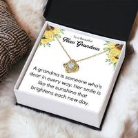 Grandma 2022 Promoted To Grandma Mothers Day Idea For New Grandma Gift Grandma To Be Gift For Grandma Reveal Pregnancy Baby Announcement Love Knot Necklace