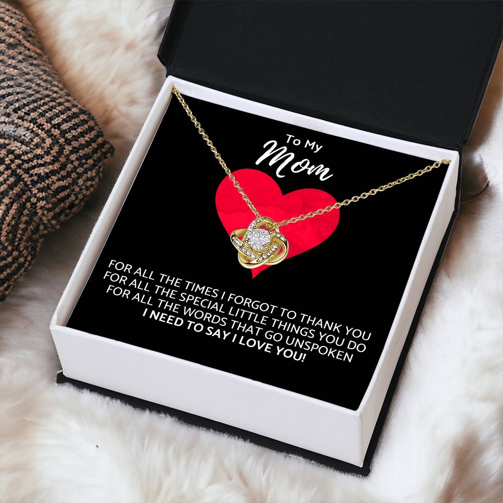 Premium Mother's Day Necklace Customize Gift For Your Loving Mom! ❤️ 1 Love Knot Necklace