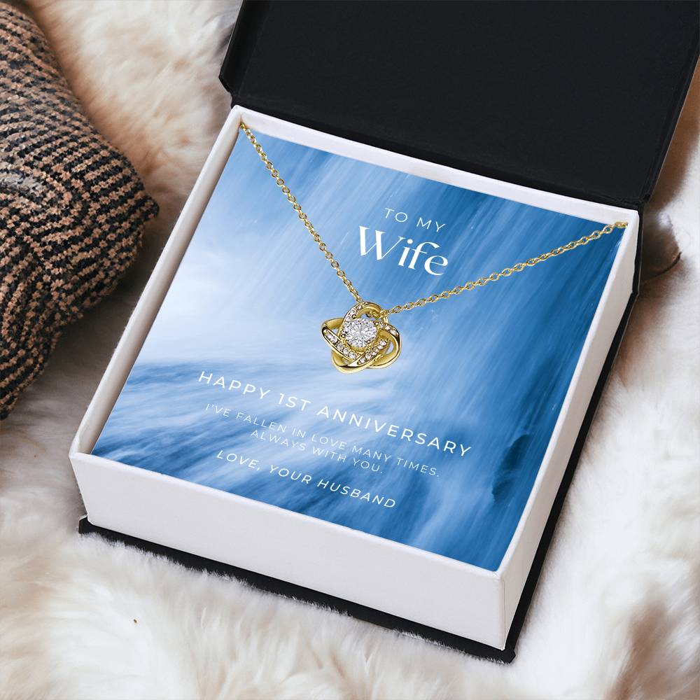 1 Year Anniversary Gift For Wife 1 Year Anniversary Gifts 1 Year Wedding Anniversary Gift Ideas 1St Wedding Anniversary Gift F(3) Love Knot Necklace