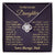 Gift For Daughter Proud To Be Your Father Gold Necklace Love Knot Necklace