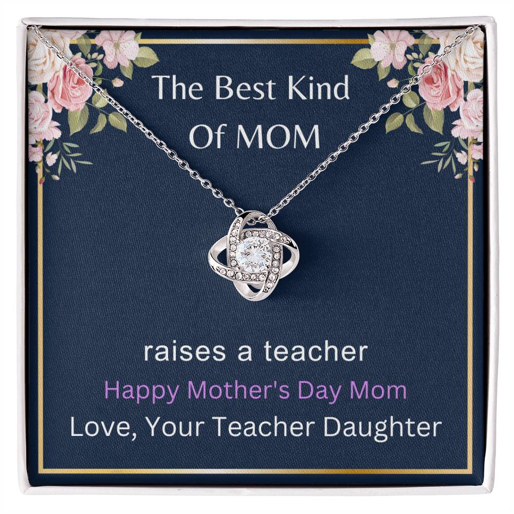 Teacher Mother&#39;s Day Mom Gifts - Love Knot Necklace