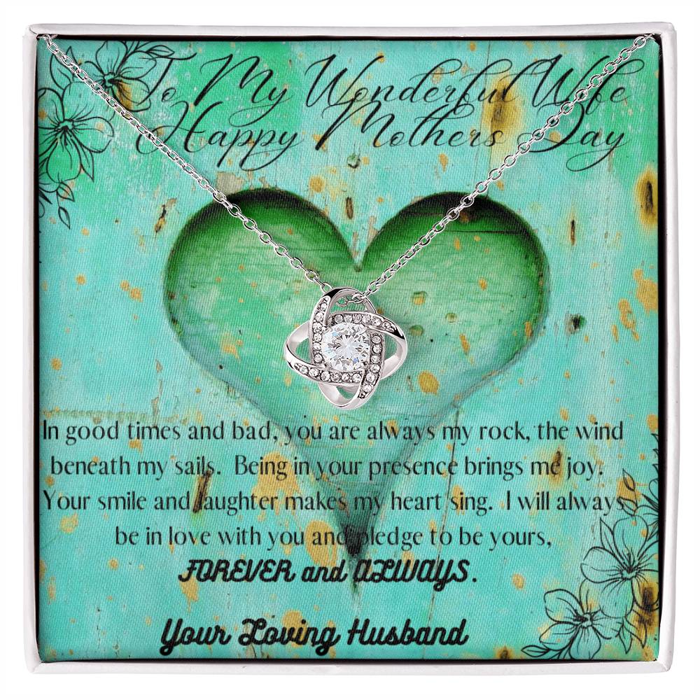 My Wonderful Wife - Mother&#39;s Day Necklace - Love Knot Necklace