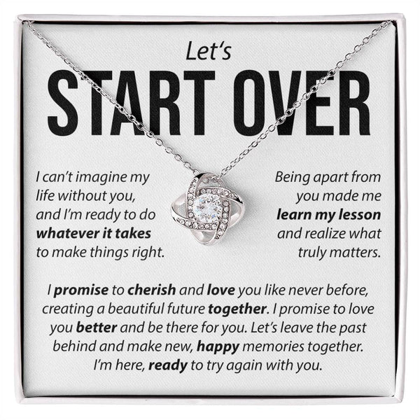Let's Start Over - Love Knot Necklace Love Knot Necklace