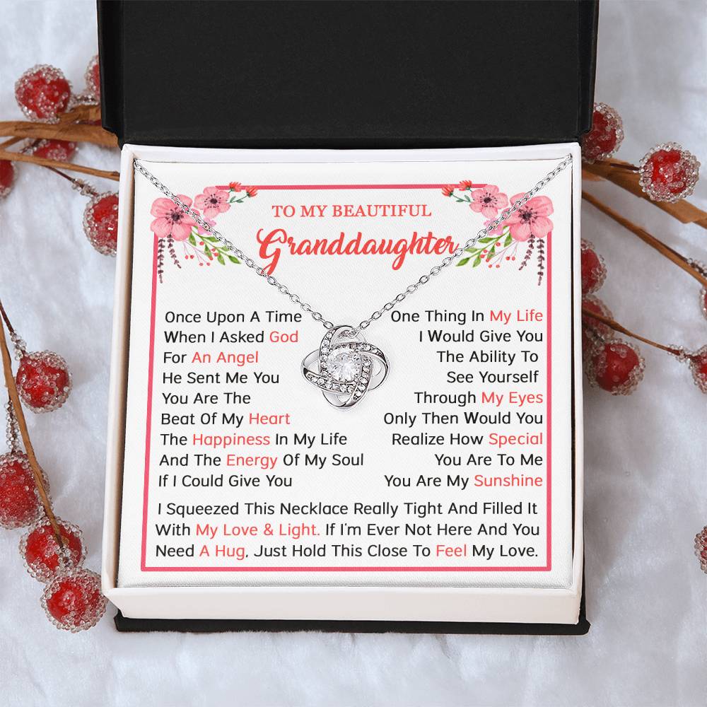 To Granddaughter Love Knot Necklace Love Knot Necklace