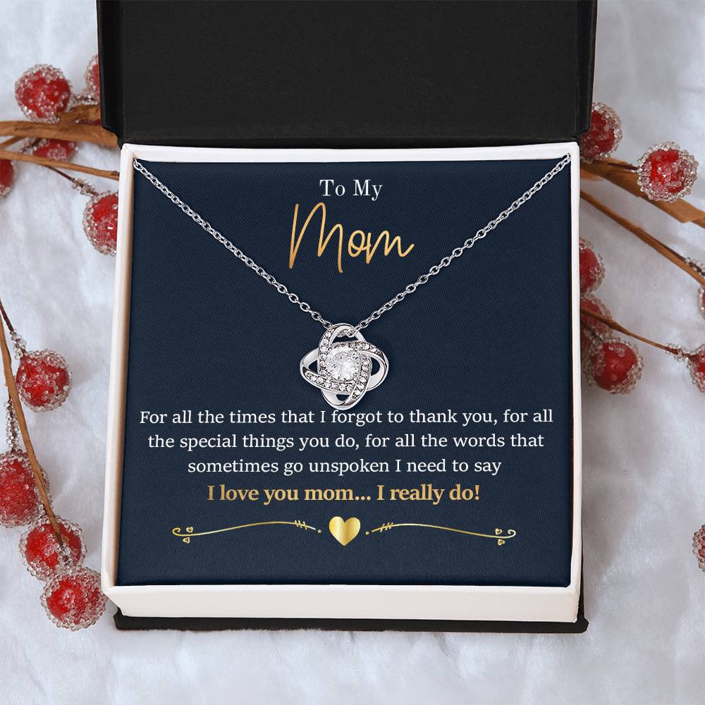 Mom - For All The Times 1 Love Knot Necklace