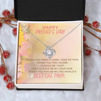Best Cat Mom Love Knot Necklace Cat Mom Jewelry Gifts For Cat Mom On Mothers Day Cat Lover Gift Mothers Day Gift From Cat Love Knot Necklace