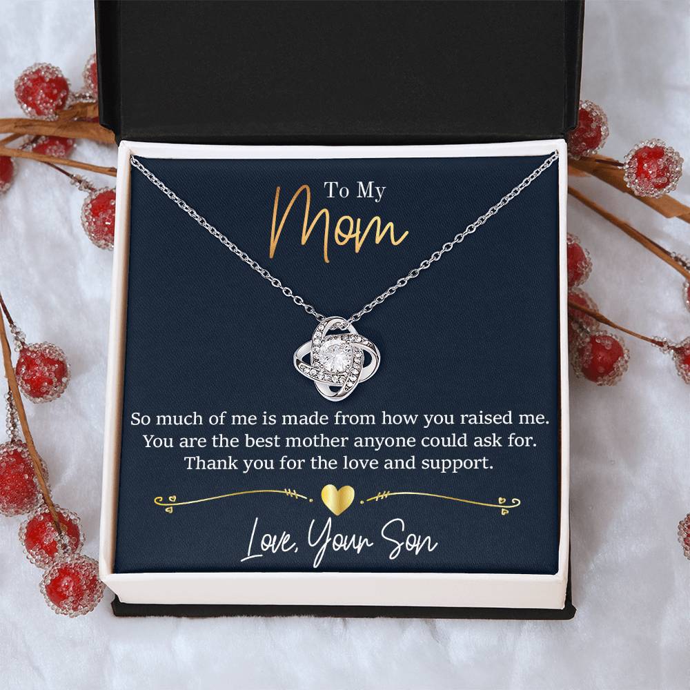 Mom - Thank You - Son 1 Love Knot Necklace