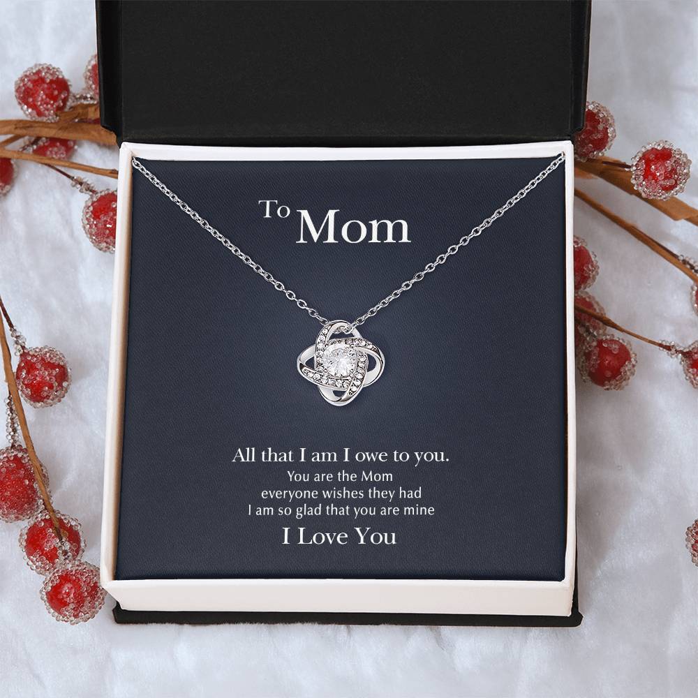 I Owe To You Love Knot Necklace