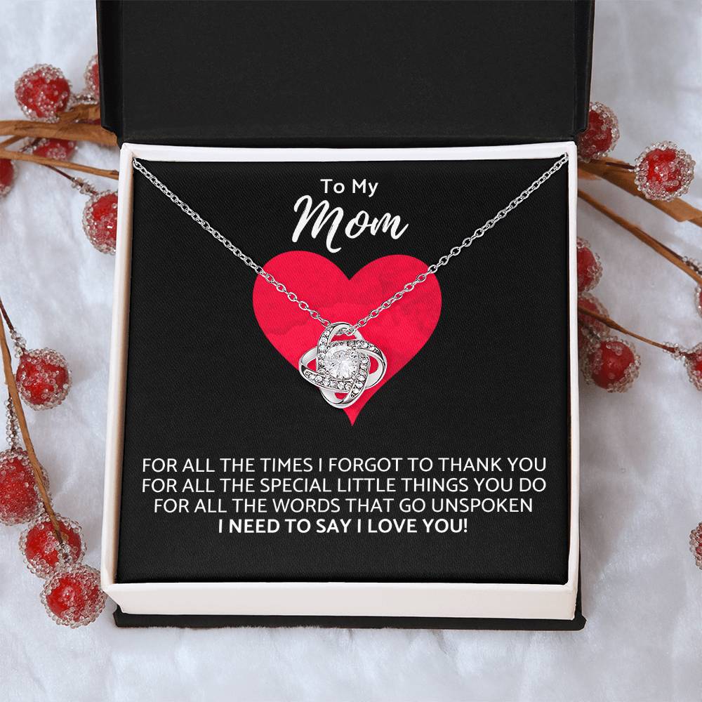 Premium Mother's Day Necklace Customize Gift For Your Loving Mom! ❤️ 1 Love Knot Necklace