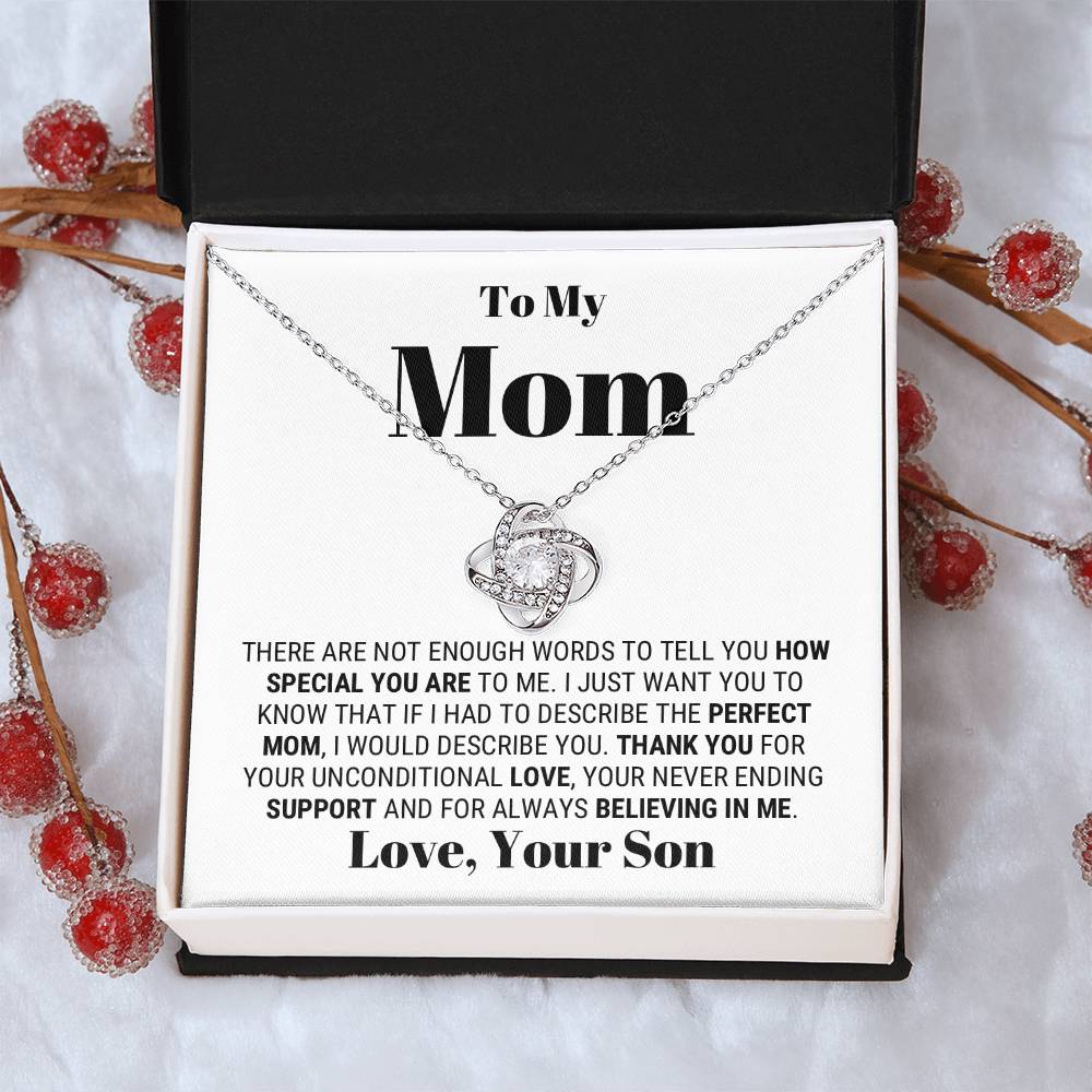 Perfect Mom Mother's Day Necklace Love Knot Necklace