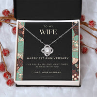 1 Year Anniversary Gift For Wife  1 Year Anniversary Gifts  1 Year Wedding Anniversary Gift Ideas  1St Wedding Anniversary Gift F(10) Love Knot Necklace