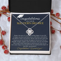 Master's Degree Graduation Gift Necklace Masters Graduation Gift Gift For Her - Love Knot Necklace