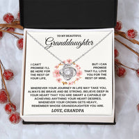 To My Beautiful Granddaughter Necklace Gift For Granddaughter From Grandpa Granddaughter Birthday Graduation Jewelry Gift Love Knot Necklace