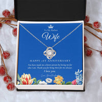 1 Year Anniversary Gift For Wife 1 Year Anniversary Gifts 1 Year Wedding Anniversary Gift Ideas 1St Wedding Anniversary Gift F(6) Love Knot Necklace
