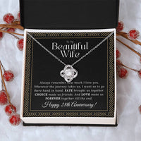 28 Year Anniversary Gift For Wife 28 Year Anniversary Gifts 28 Year Wedding Anniversary Gift Ideas 28Th Wedding Anniversary Gift F Love Knot Necklace
