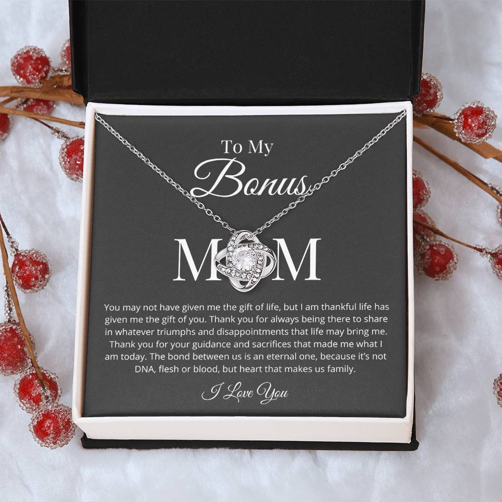 Bonus Mom Necklace Love Knot Necklace
