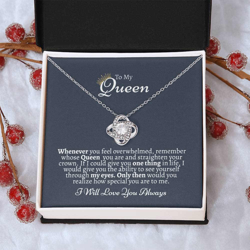 Granddaughter Gift From Grandparents Necklace For Granddaughter Love Knot Necklace