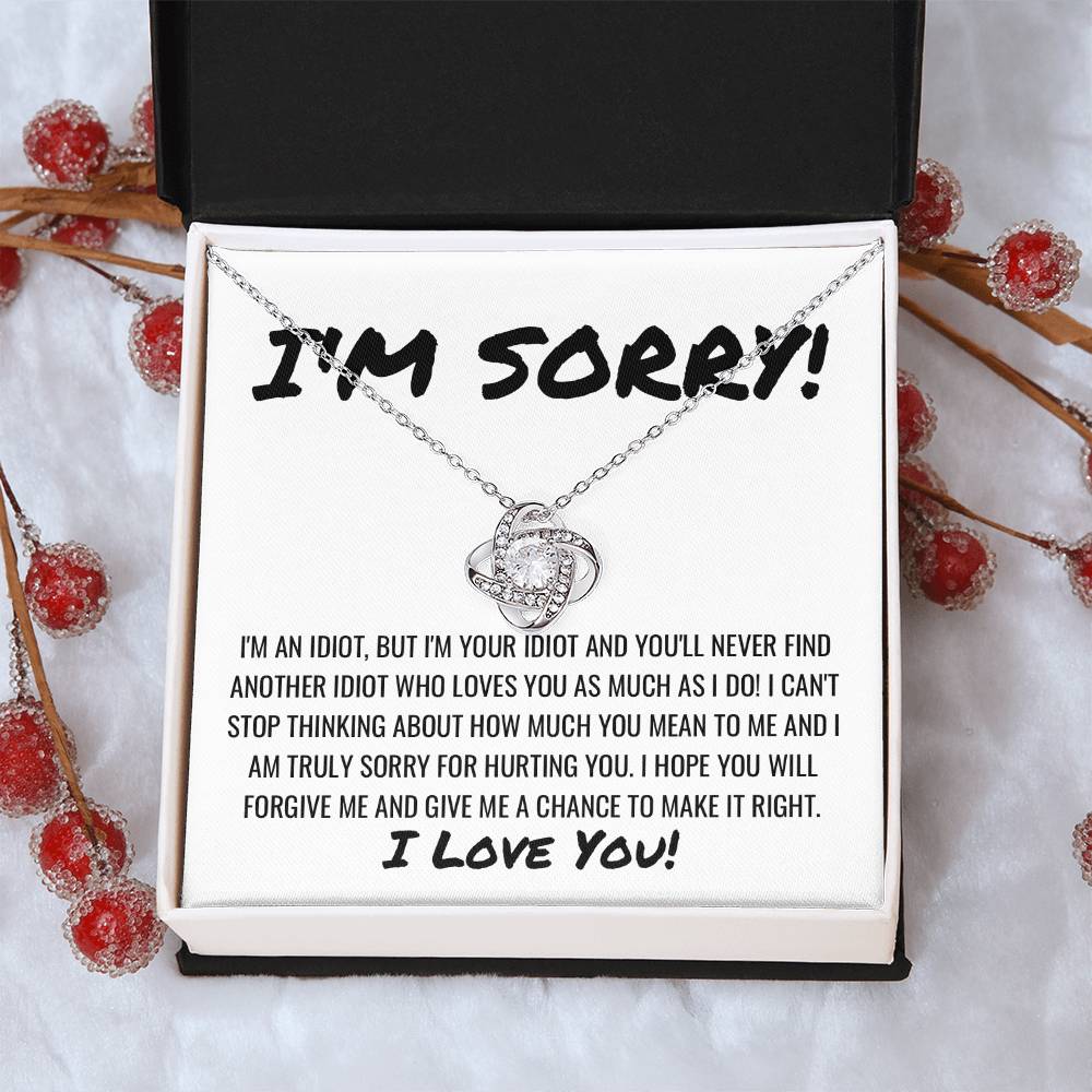Sorry Apology Necklace 1 Love Knot Necklace