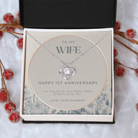 1 Year Anniversary Gift For Wife  1 Year Anniversary Gifts  1 Year Wedding Anniversary Gift Ideas  1St Wedding Anniversary Gift F(3) Love Knot Necklace