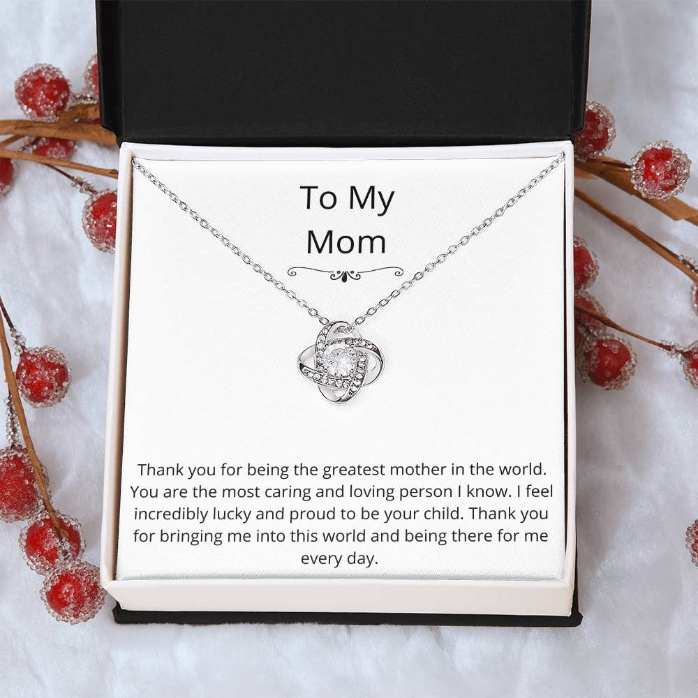 To My Mom Love Knot Necklace Love Knot Necklace