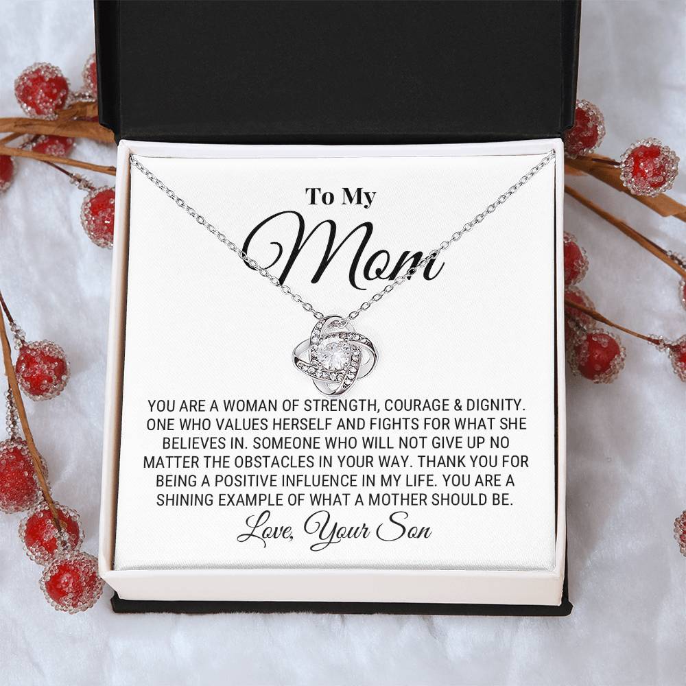 Shining Example Mother's Day Necklace Love Knot Necklace