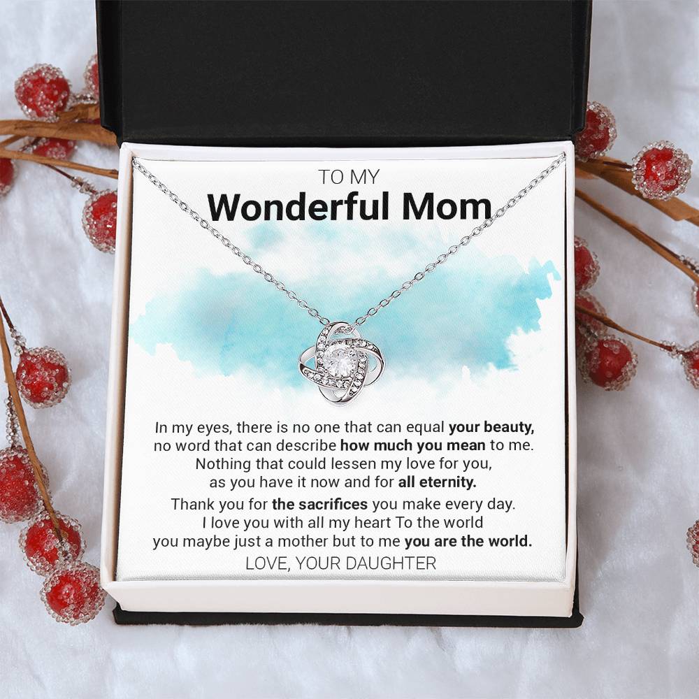 Gift For Mom - Your B Love Knot Necklace