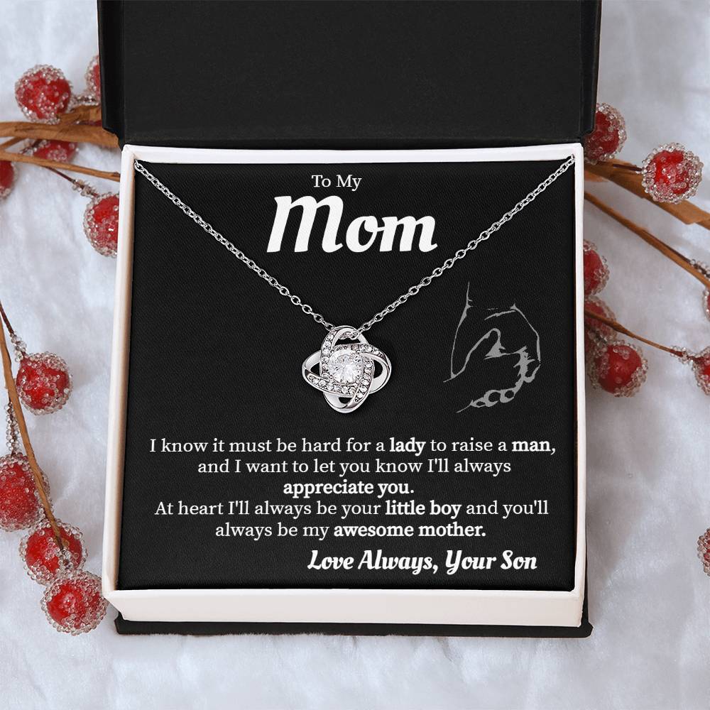 Mom - Love Always Necklace Love Knot Necklace
