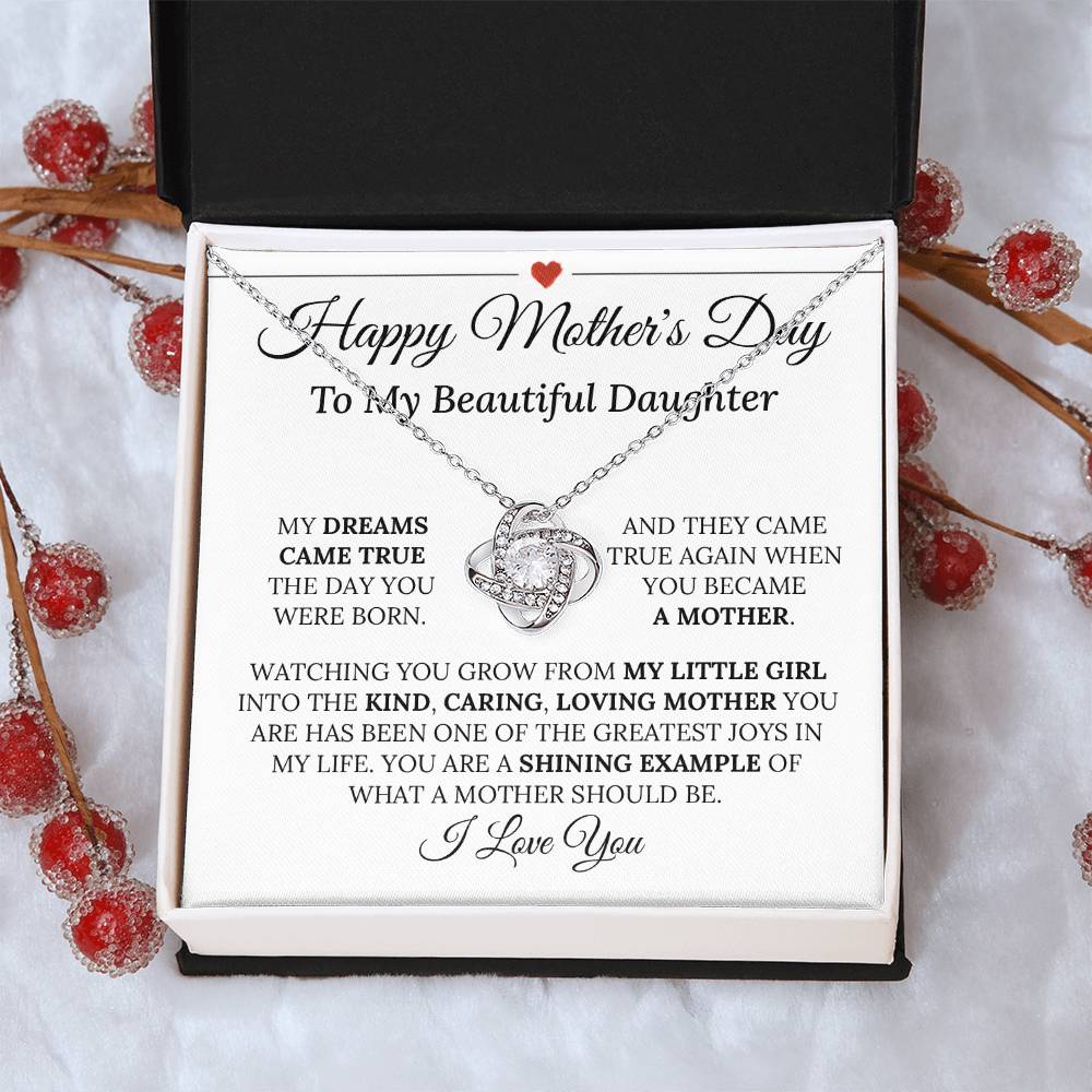 Heartfelt Mother's Day Gift For Daughter Love Knot Necklace