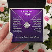 Love Knot Necklace - To My Beautiful Wife Love Knot Necklace