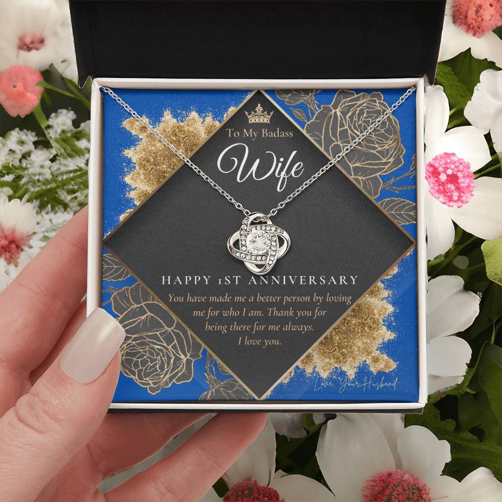 1 Year Anniversary Gift For Wife 1 Year Anniversary Gifts 1 Year Wedding Anniversary Gift Ideas 1St Wedding Anniversary Gift F(5) Love Knot Necklace