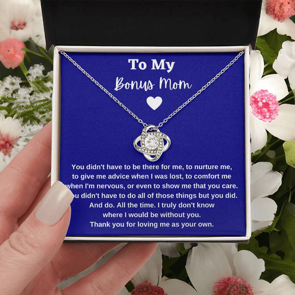 Gift For Bonus Mom - Loveknotnecklace 1 Love Knot Necklace