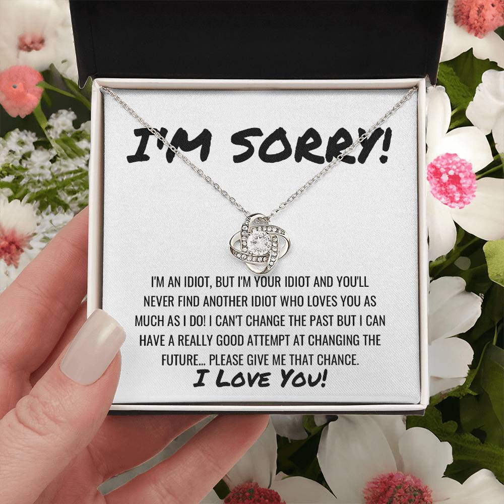 Sorry Apology Necklace 8 Love Knot Necklace