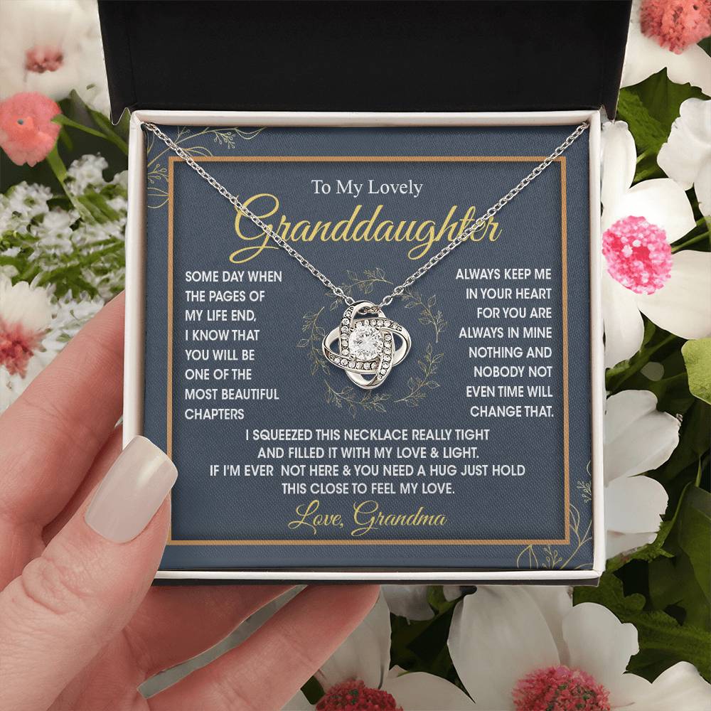 To My Lovely Granddaughter - You Will Be One Of The Most Beautiful Chapters Love Knot Necklace