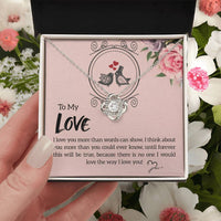 To My Girlfriend Necklace For Girlfriend Girlfriend Jewelry Girlfriend Gift Anniversary Gift For Girlfriend Love Knot Necklace