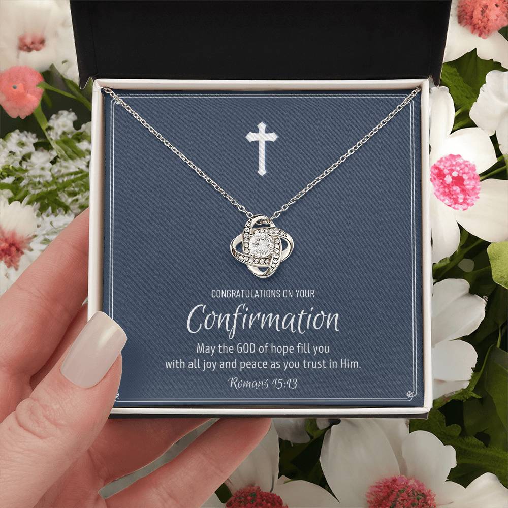 Confirmation Gift For Young Ladies Confirmation Granddaughter Love Knot Necklace Confirmation Gift Ideas For Girls Catholic Confirmation Love Knot Necklace
