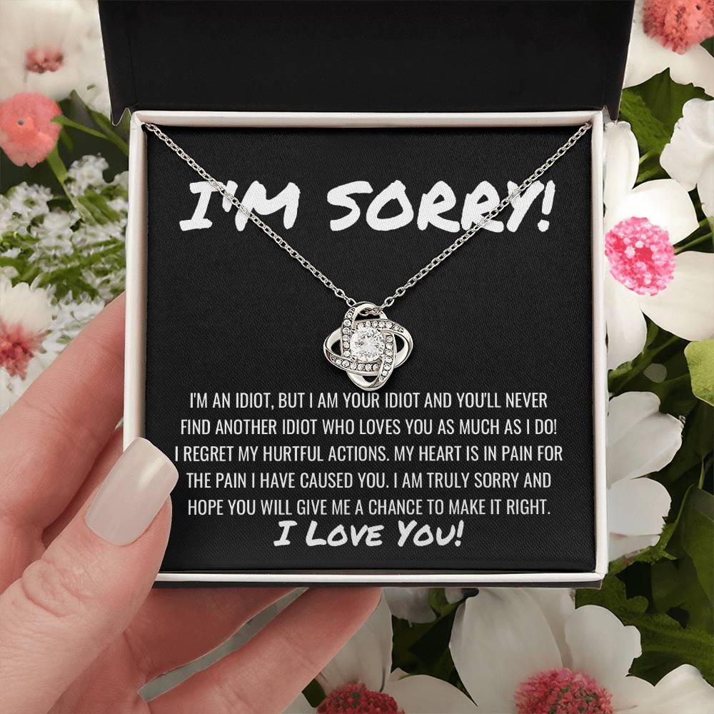 Sorry Apology Necklace 2 Love Knot Necklace