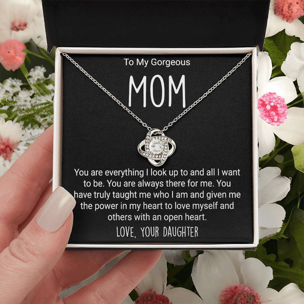 Gift For Mom From Daugter - Love Knot Necklace Love Knot Necklace