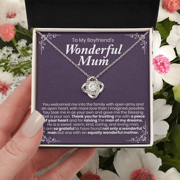 To My Boyfriend's Wonderful Mum - The Love Knot Necklace 1 Love Knot Necklace