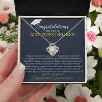 Master's Degree Graduation Gift Necklace Masters Graduation Gift Gift For Her - Love Knot Necklace