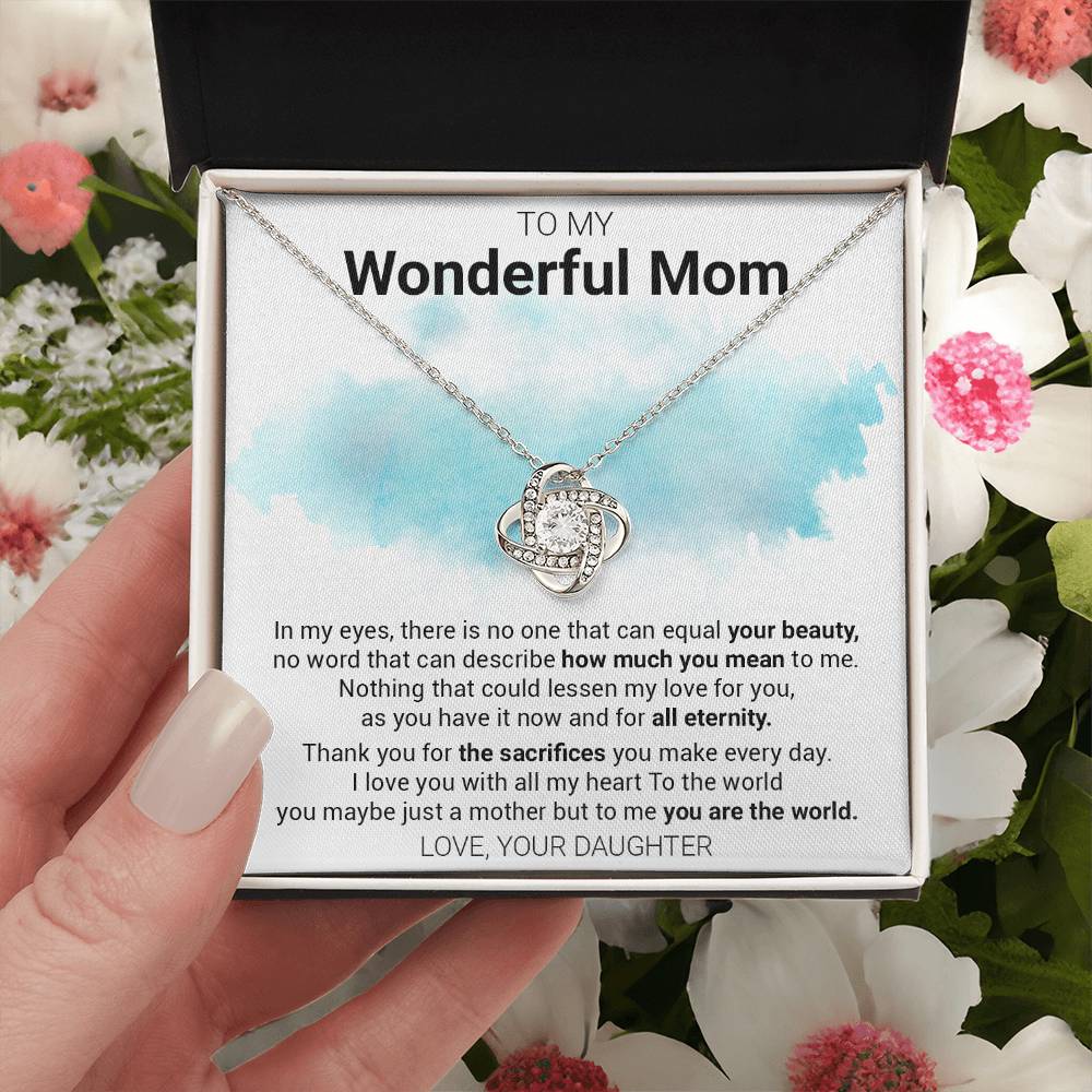 Gift For Mom - Your B Love Knot Necklace